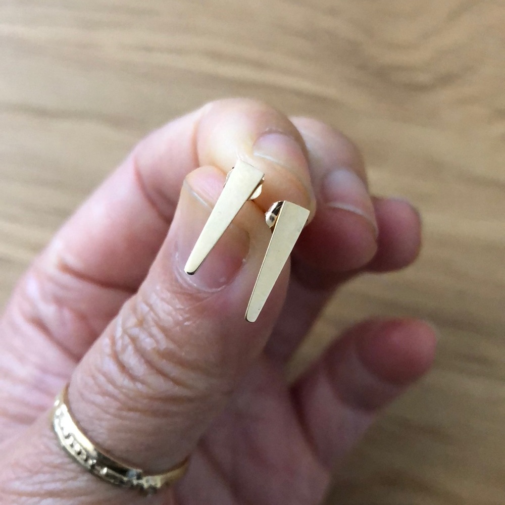 SOLD Gold modern minimalist earrings